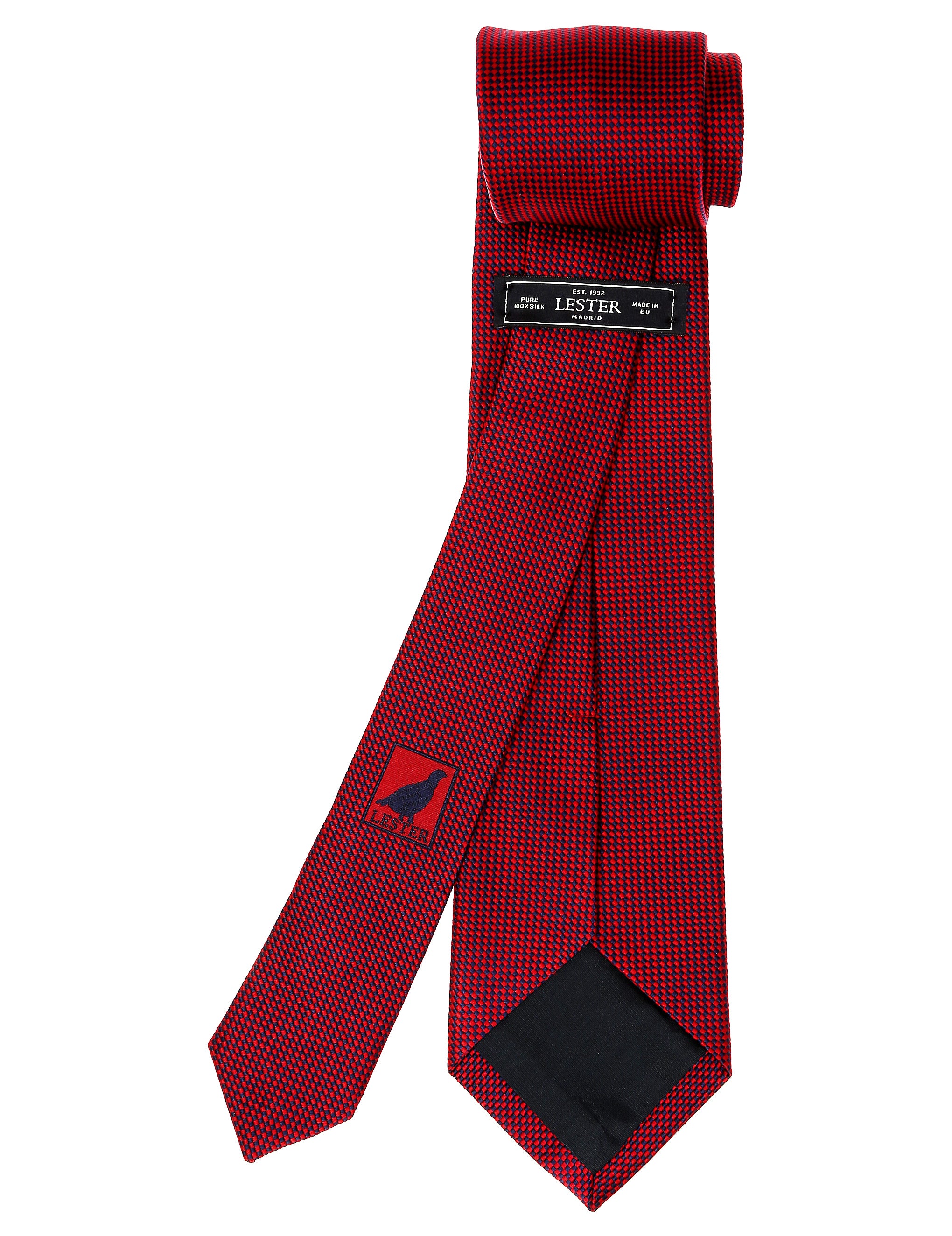 Corbata falso liso Azul/rojo