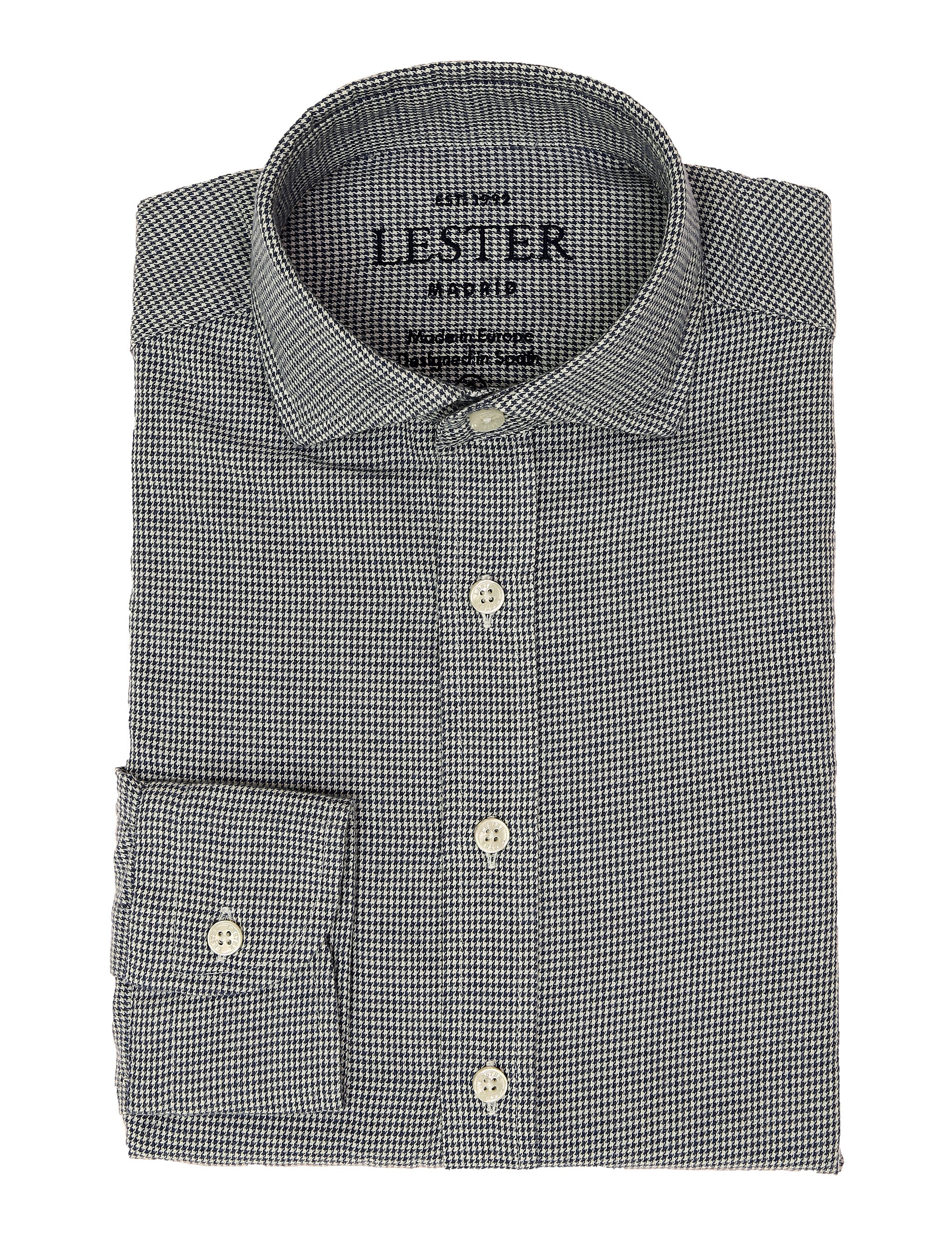 Camisa pata gallo Azul