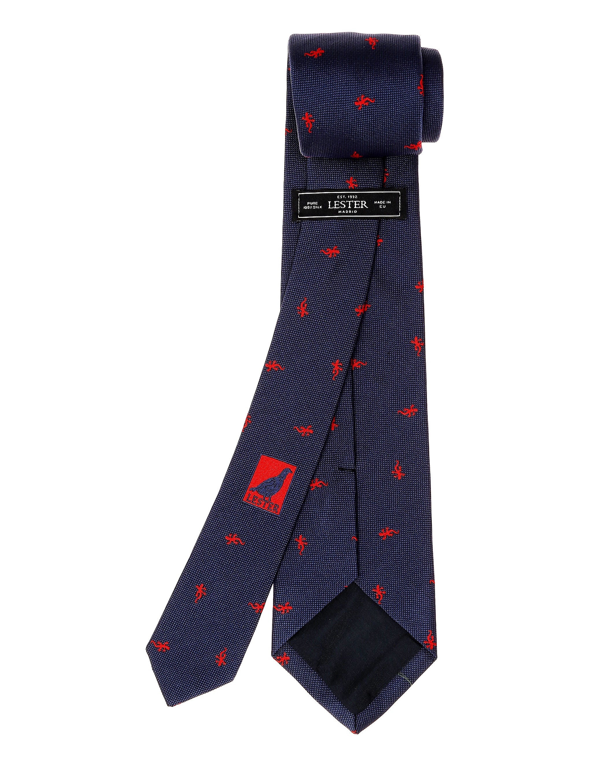 Corbata lagartijas Azul/rojo