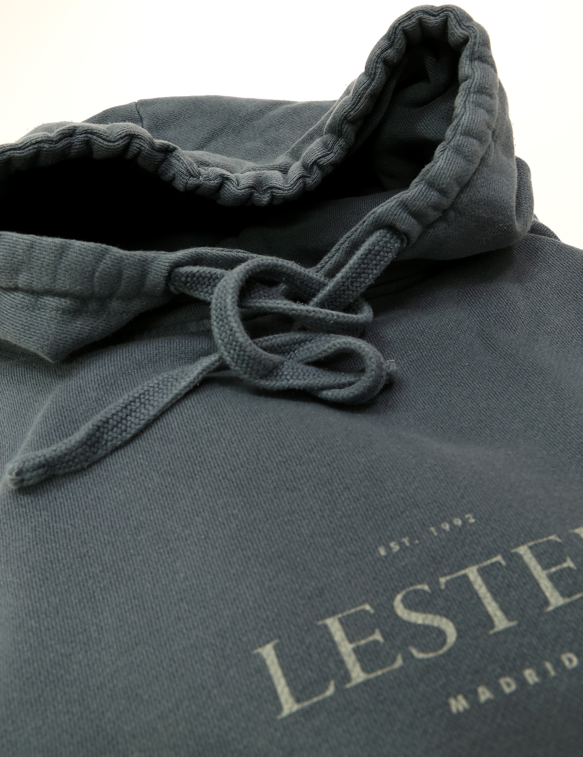Sudadera lavada capucha Azul