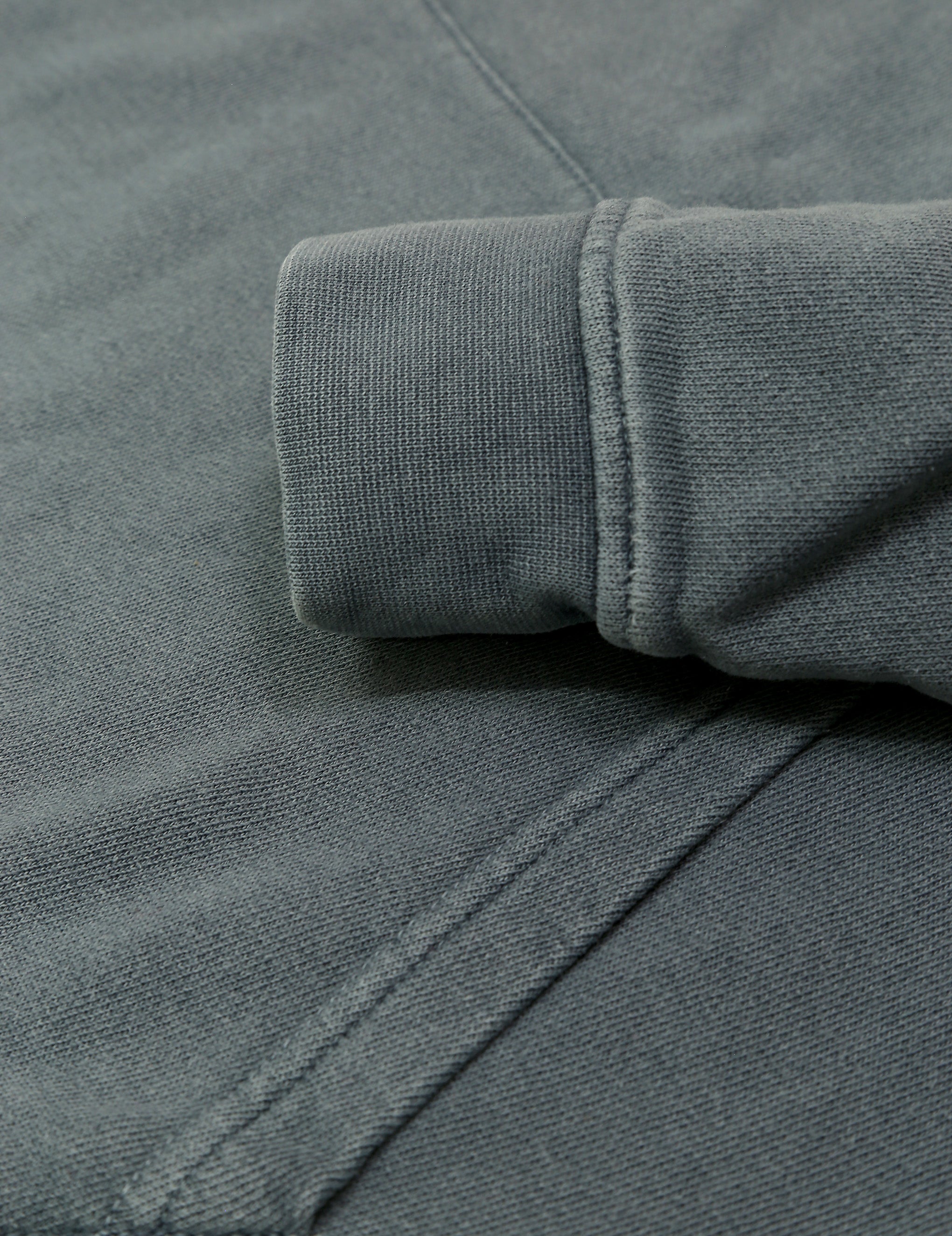 Sudadera lavada capucha Azul