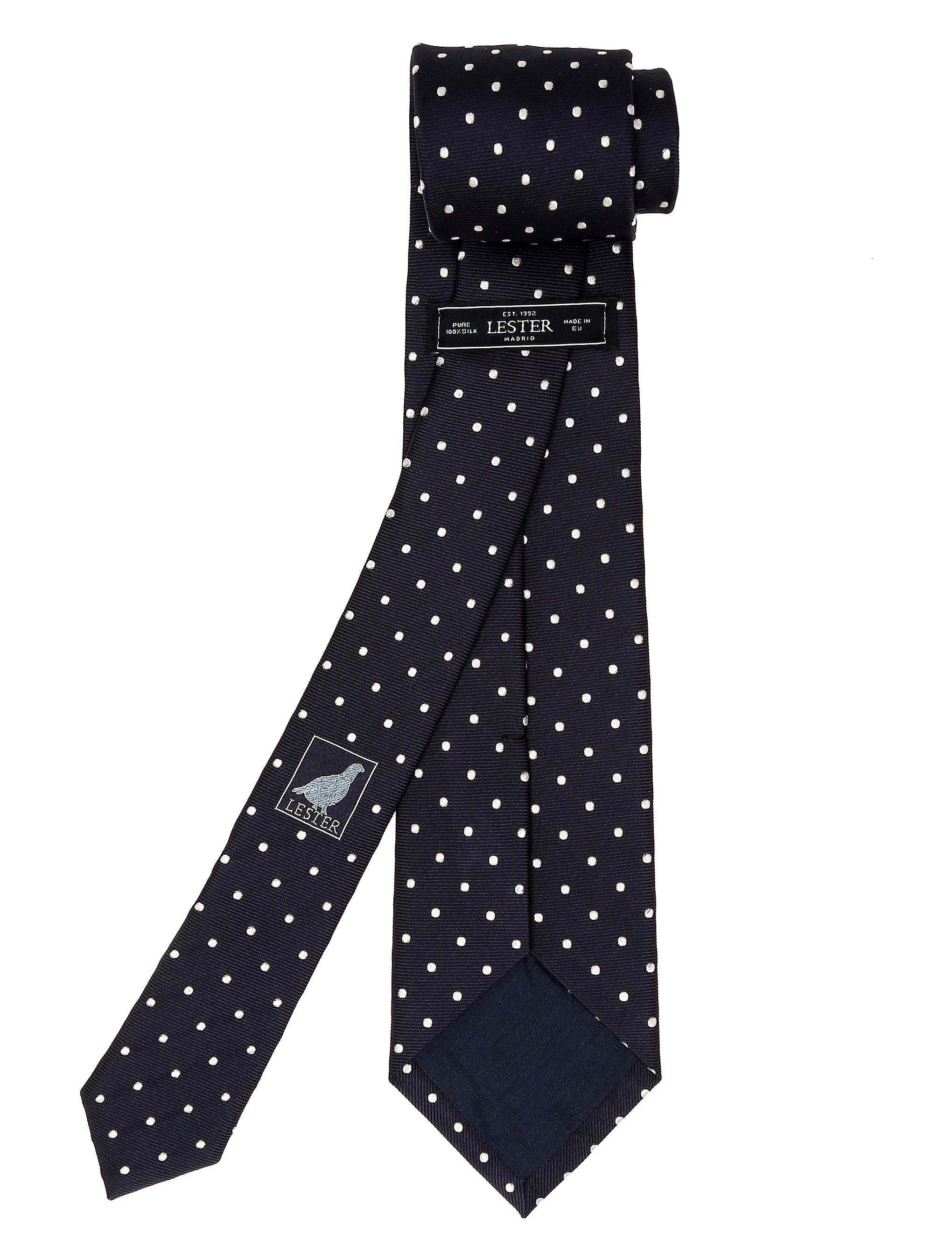 Corbata pois saglia Azul/blanco