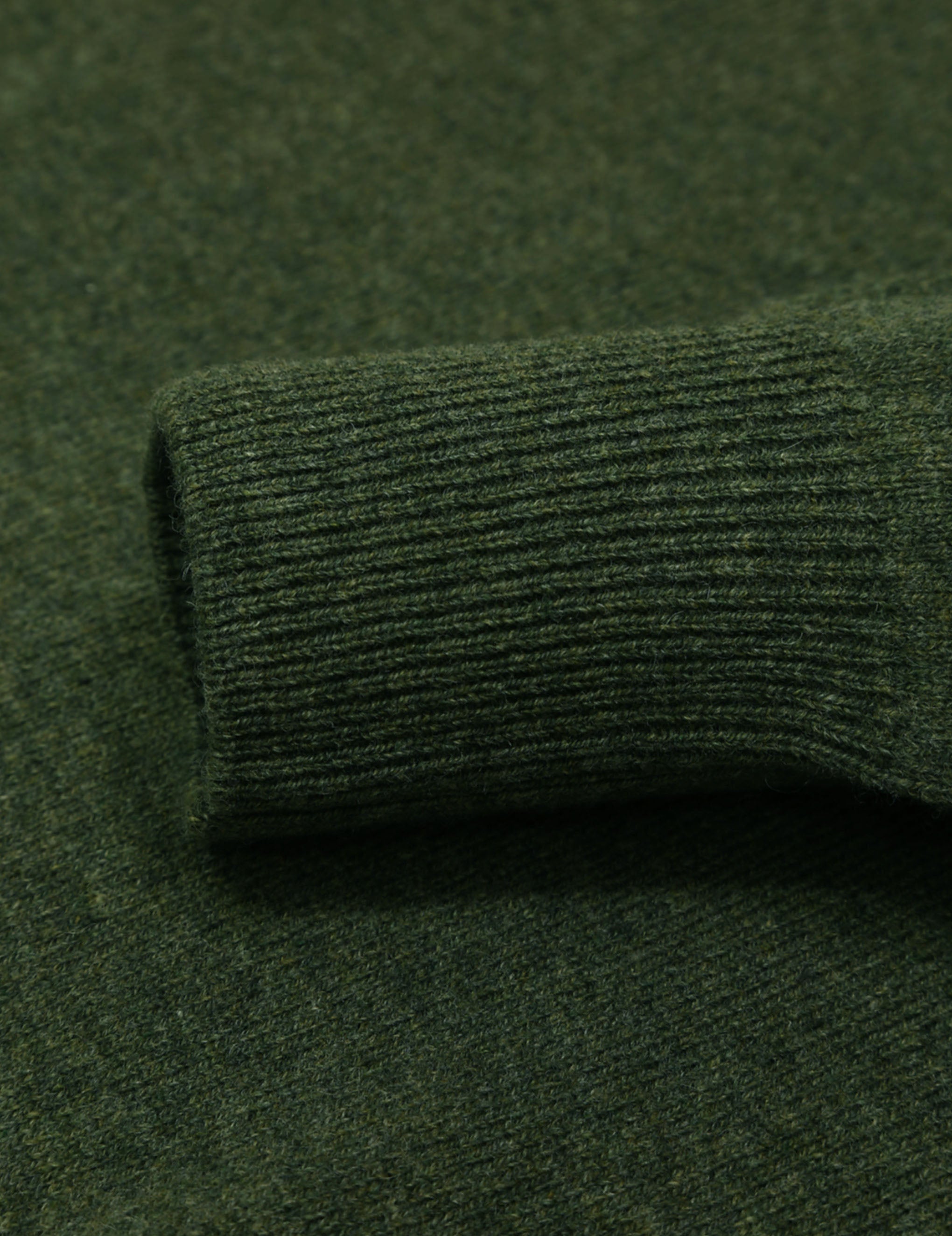 Jersey lana pico Verde oscuro
