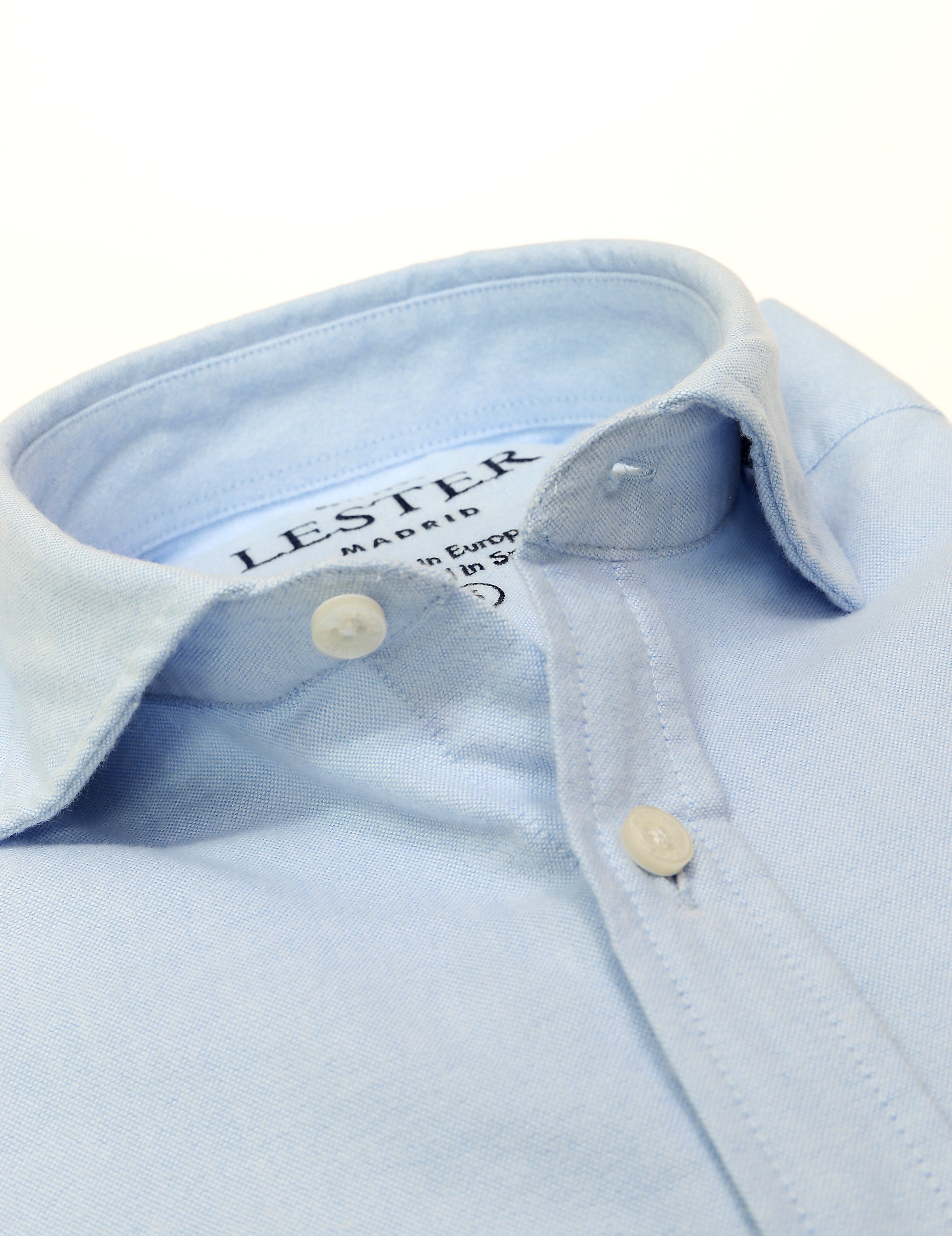 Camisa oxford lisa melange Azul