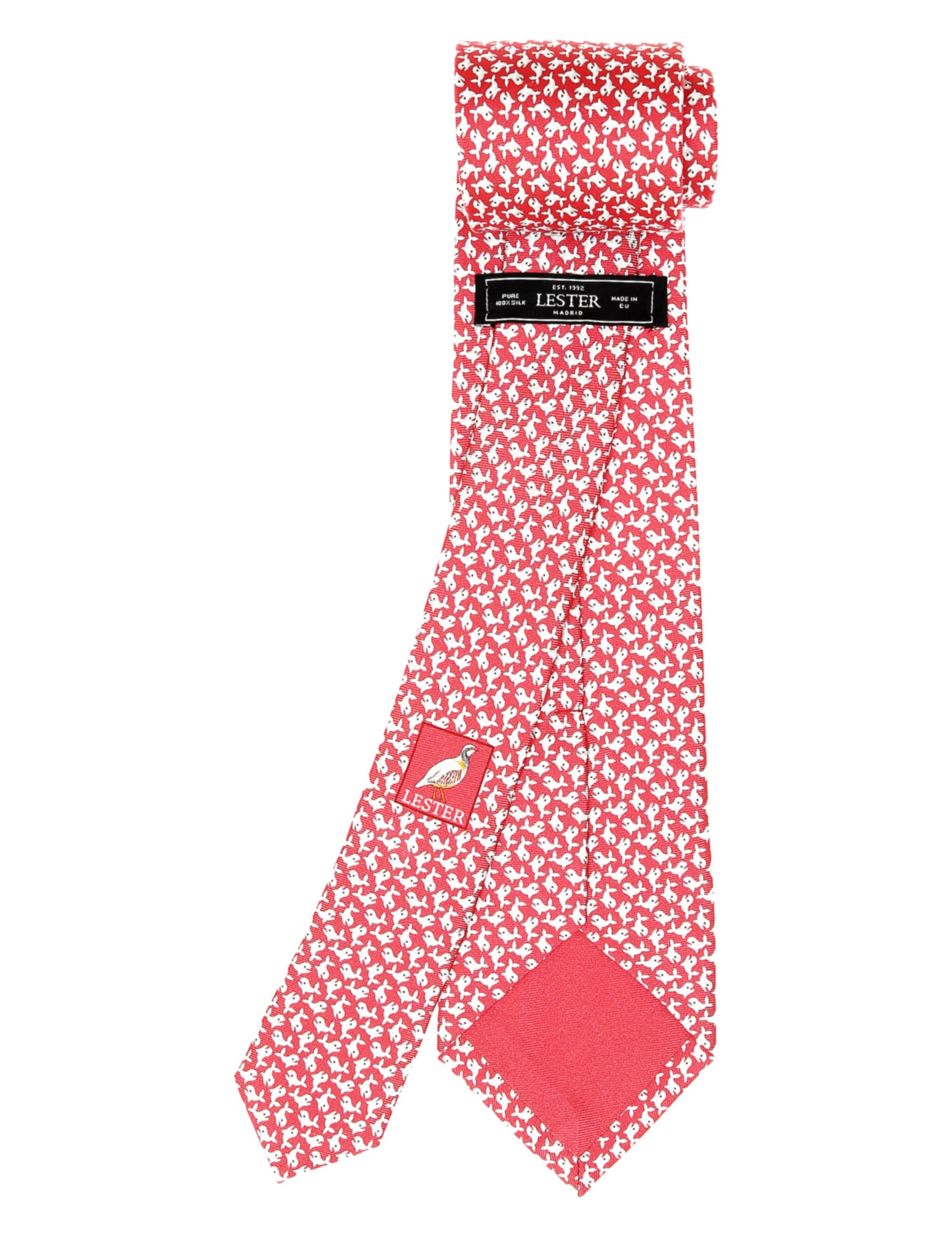 Corbata ballenas Rosa/gris