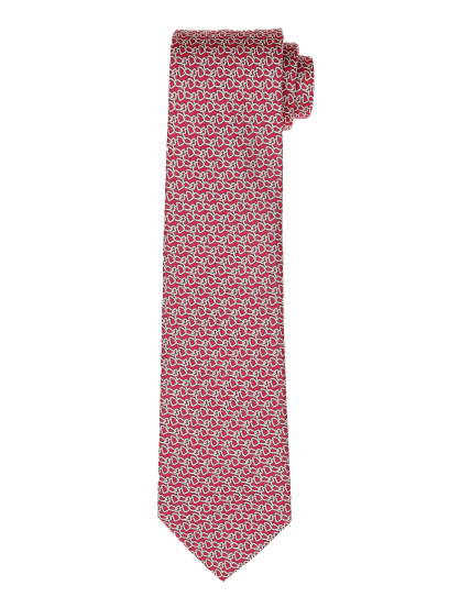 Corbata cadena horizontal Rosa/gris