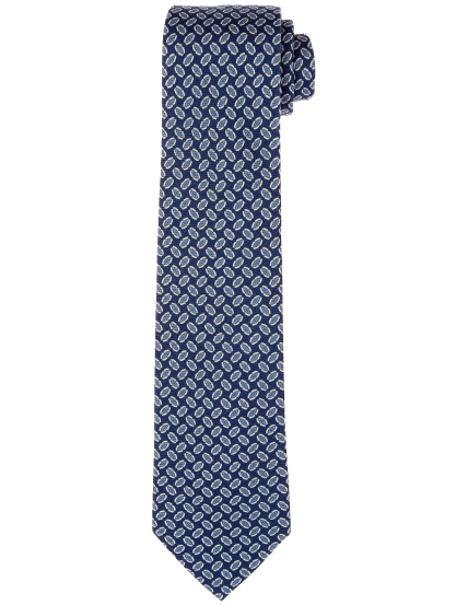Corbata lana parentesis Azul/azul