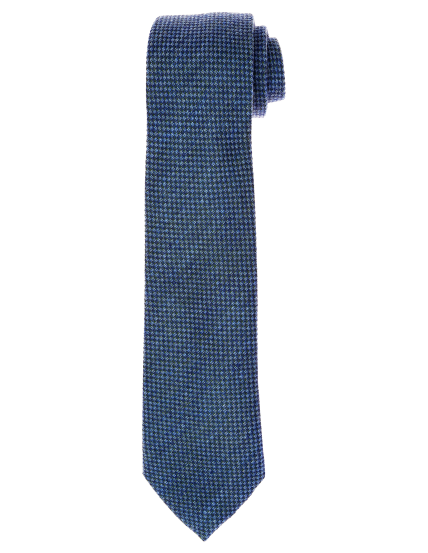 Corbata lana falso liso Azul/azul