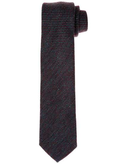 Corbata lana falso liso Azul/burdeos
