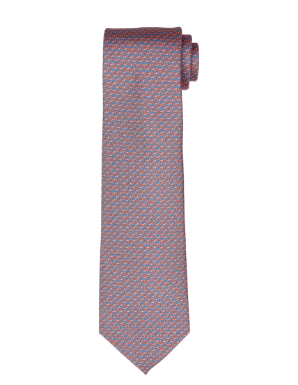 Corbata cadena capucha Azul/rosa