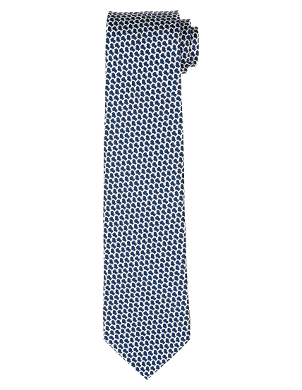 Corbata cadena gancho Azul/gris