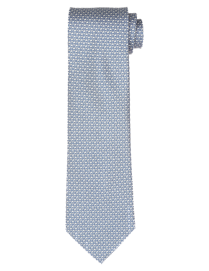 Corbata cadena capucha Azul/blanco