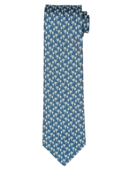 Corbata palmeras Azul/verde
