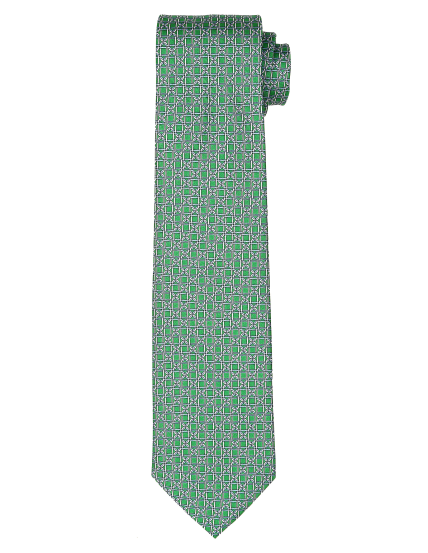 Corbata cadena bicolor Verde/azul