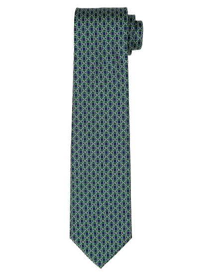 Corbata cadena bicolor Azul/verde