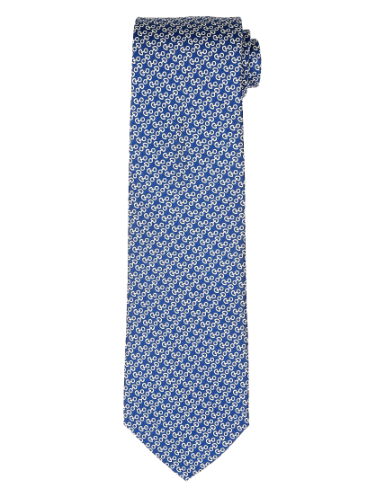 Corbata calabrote pequeño Azul/blanco