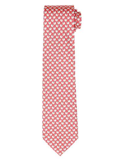 Corbata oso perezoso Rojo/blanco
