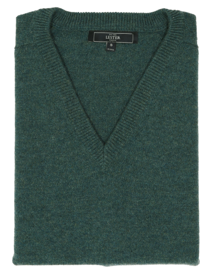 Jersey lana pico Verde oscuro