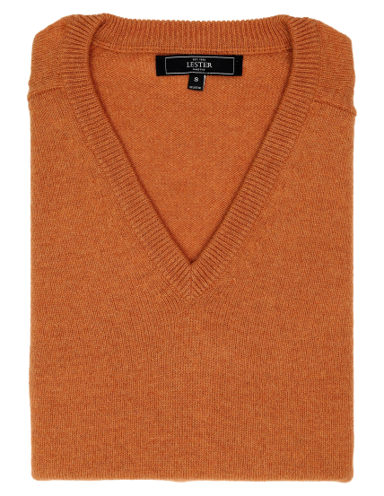 Jersey lana pico Naranja