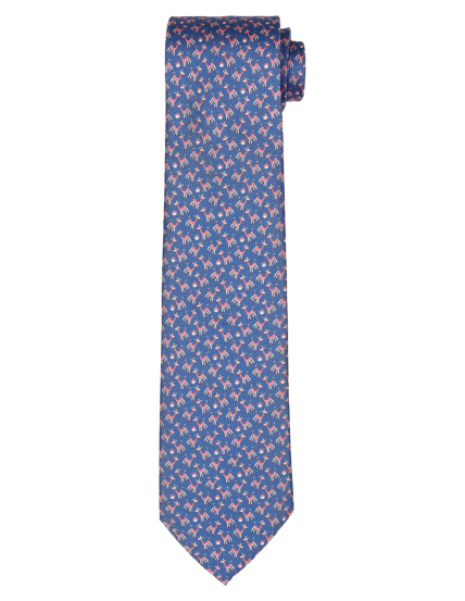 Corbata jirafas Azul/rosa