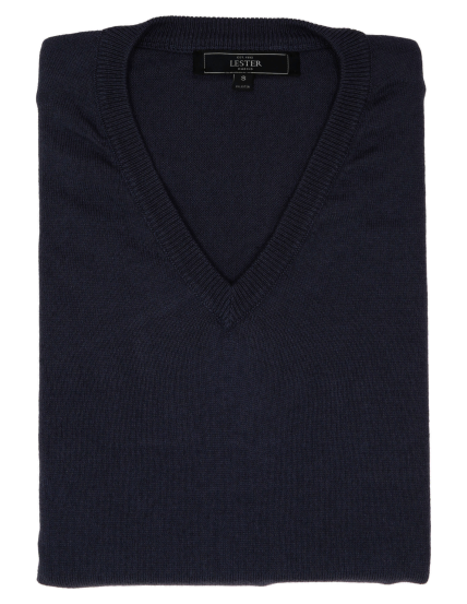 Jersey pico algodón cashmere Azul oscuro