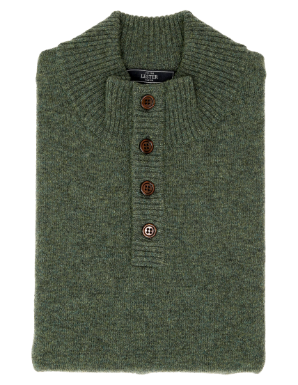 Jersey botones lana Verde
