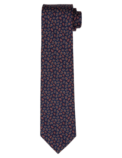 Corbata cashmeres pequeños Azul/rojo