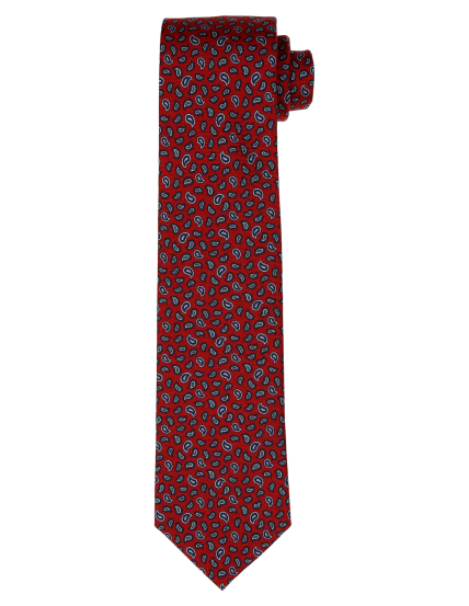 Corbata cashmeres pequeños Rojo/azul