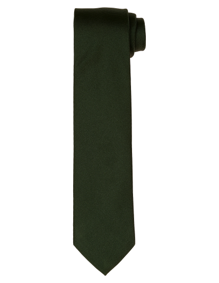 Corbata liso clasico Verde oscuro