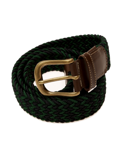 Cinturón trenzado 2 colores Azul/verde