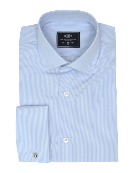 Camisa vestir raya fina Azul