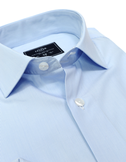 Camisa vestir raya fina Azul