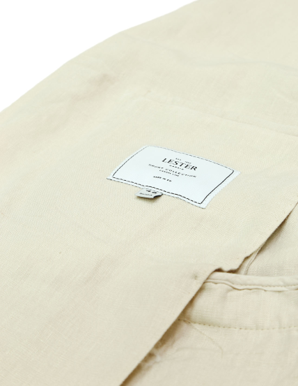 Chaqueta lino  lavada Beige