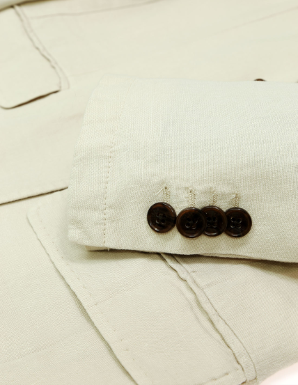 Chaqueta lino  lavada Beige