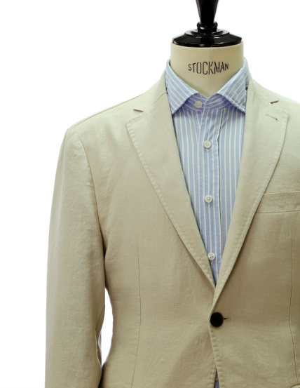 Chaqueta lino  lavada Beige