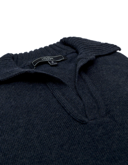 Jersey abertura algodón Azul oscuro