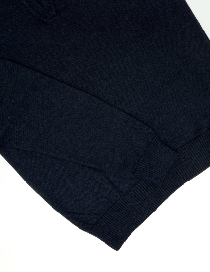 Jersey abertura algodón Azul oscuro