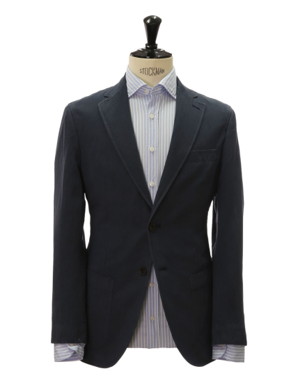 Chaqueta gabardina espiga Azul