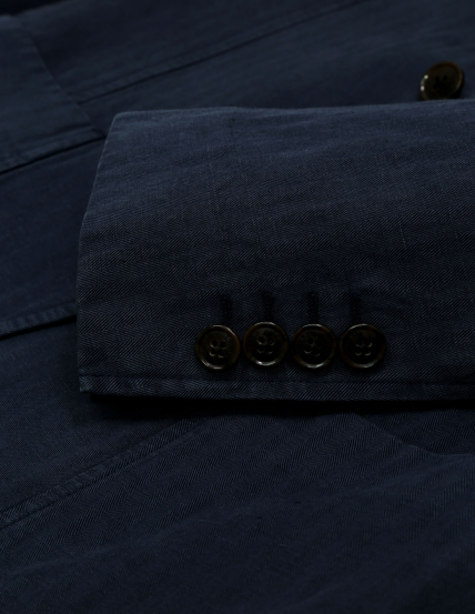 Chaqueta gabardina espiga Azul