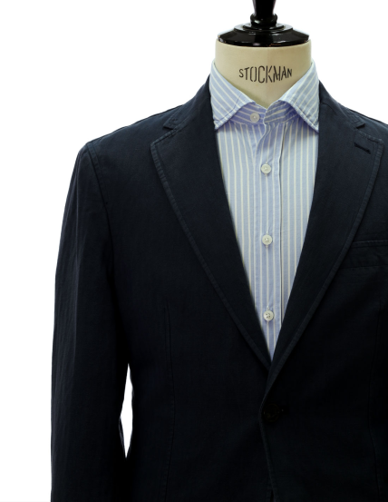 Chaqueta gabardina espiga Azul