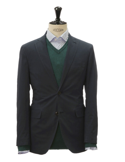 Chaqueta popelin lavada Azul