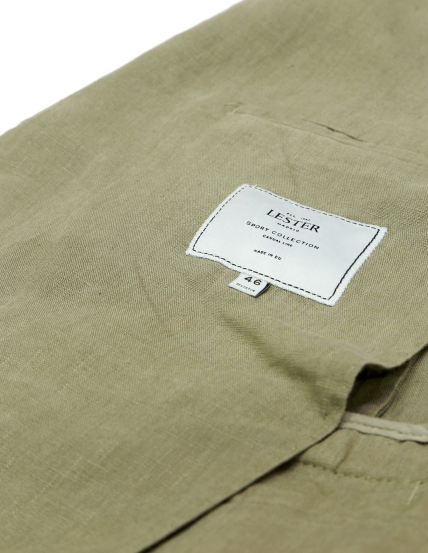 Chaqueta lino  lavada Verde