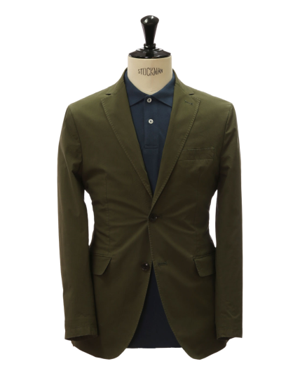 Chaqueta popelin lavada Verde