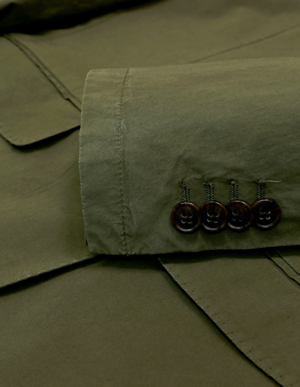 Chaqueta popelin lavada Verde