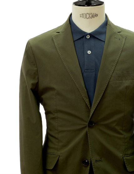 Chaqueta popelin lavada Verde