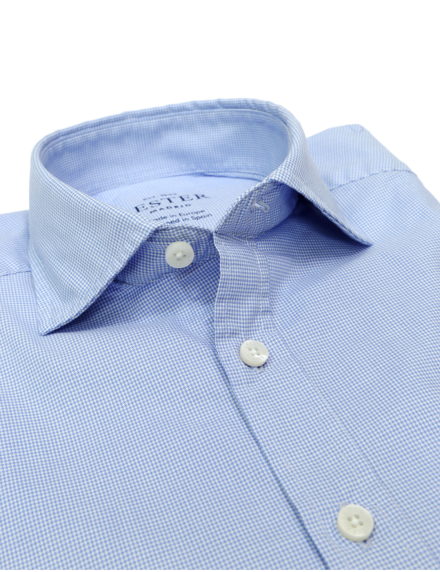 Camisa sport oxford vichy Azul 2