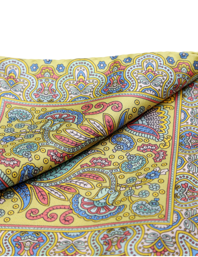 Pañuelo bolsillo cashmeres grandes Amarillo 2