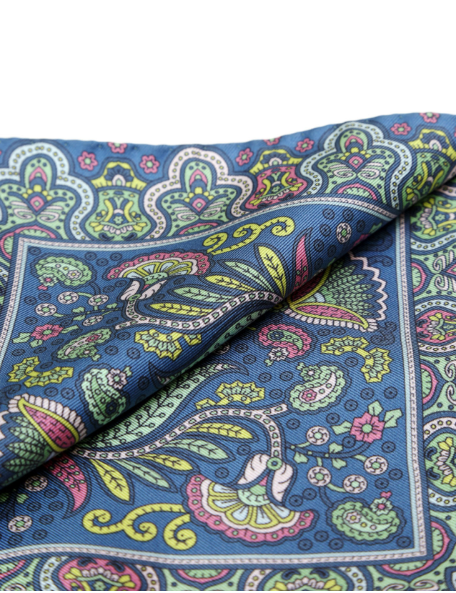 Pañuelo bolsillo cashmeres grandes Azul 2