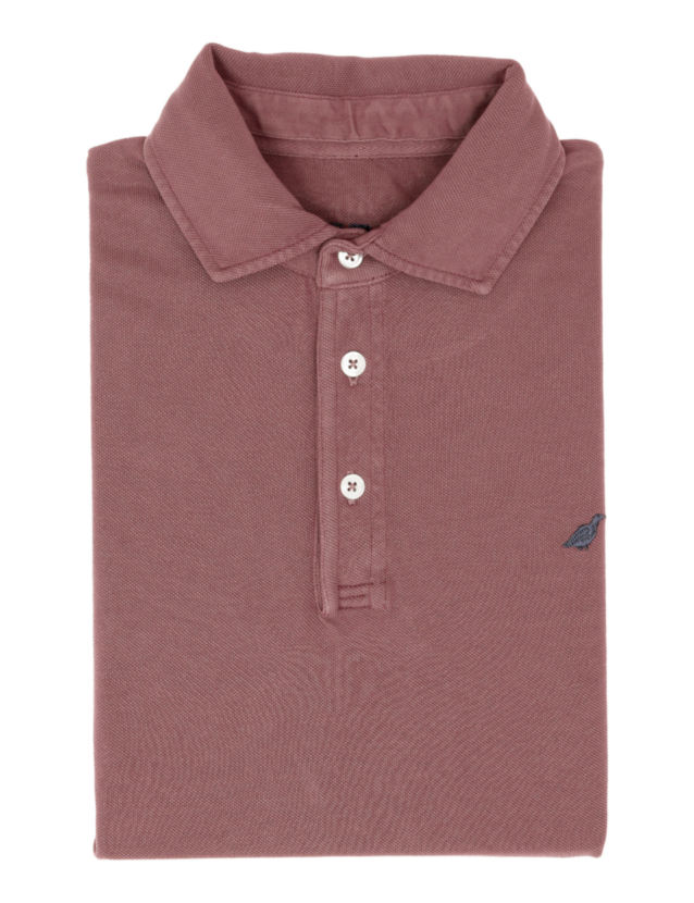 Polo pique manga larga Burdeos