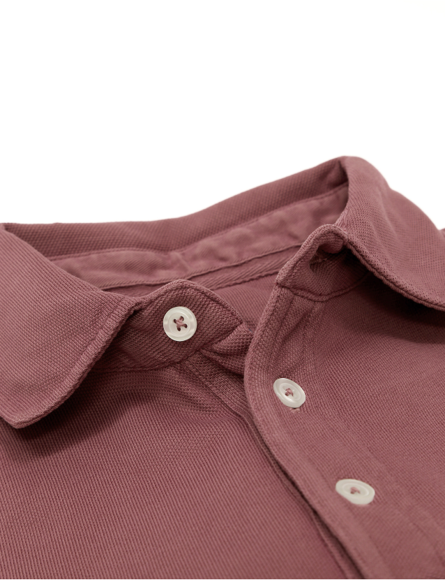 Polo pique manga larga Burdeos 2